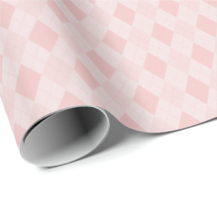 Girly Pink Small Argyle Diamond Pattern Wrapping Paper