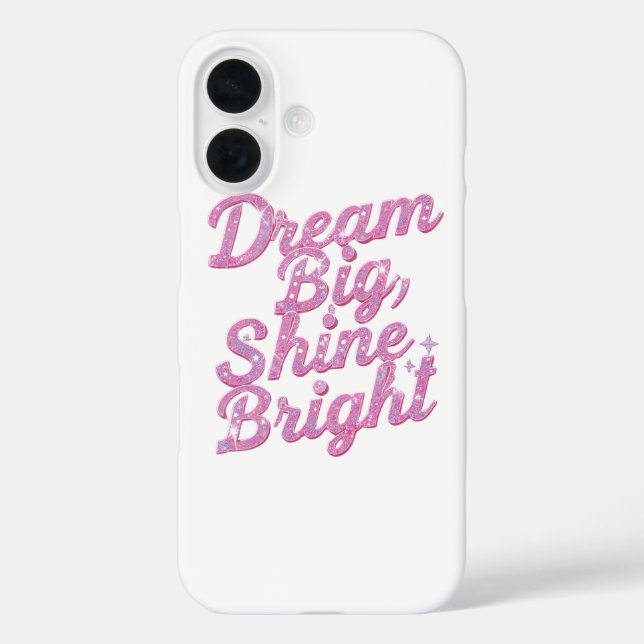 Girly Pink Sparkle Motivational Quote Case-Mate iPhone Case (Back)