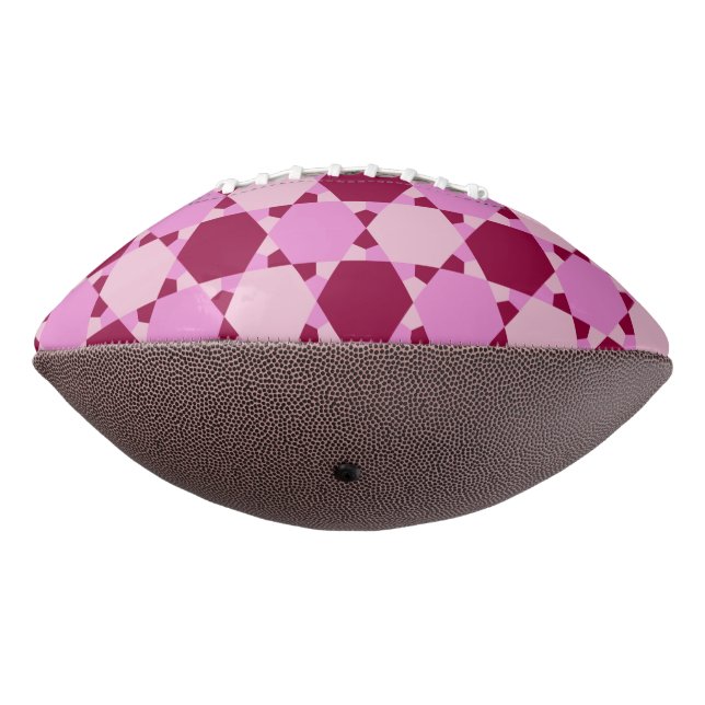 Girly Pink Triangle Optical Illusion Pattern Football (Rotated 270)