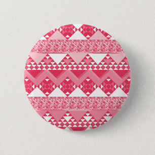 Girly Pink Tribal Aztec Pattern 6 Cm Round Badge