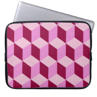Girly Pink Tumbling Blocks Seamless Pattern