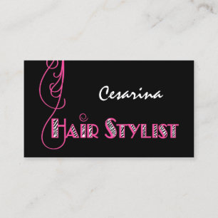 Girly Pink Zebra Hair Stylist Appointment Reminder