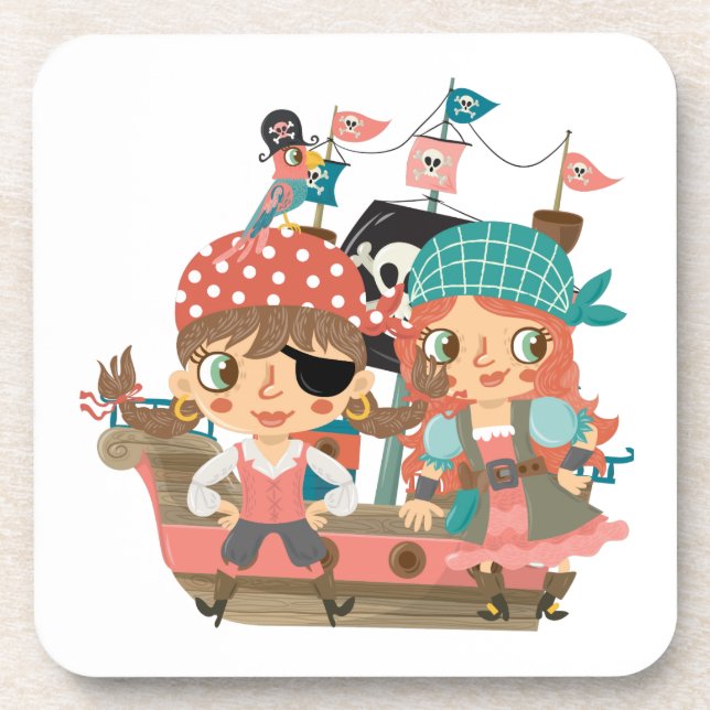 Girly Pirates Coaster (Front)