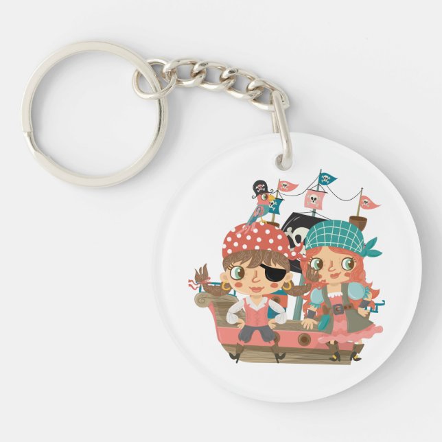 Girly Pirates Key Ring (Front)