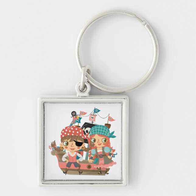 Girly Pirates Key Ring (Front)