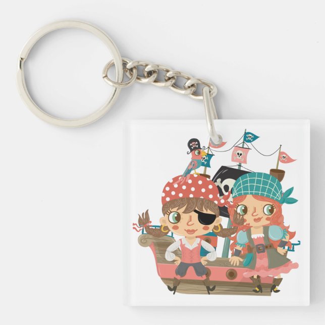 Girly Pirates Key Ring (Front)