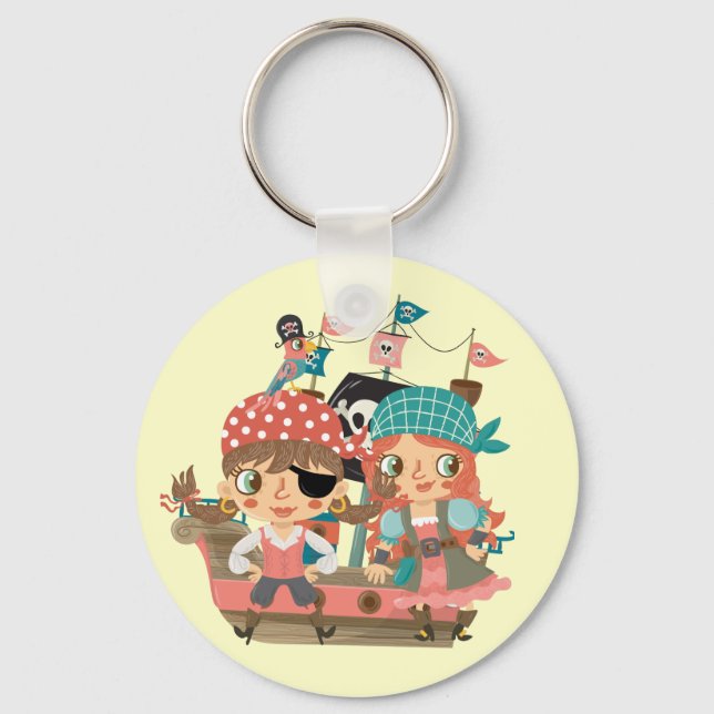 Girly Pirates Key Ring (Front)
