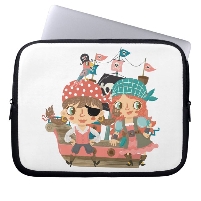 Girly Pirates Laptop Sleeve (Front)
