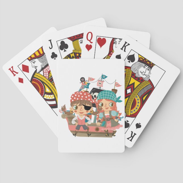 Girly Pirates Playing Cards (Back)