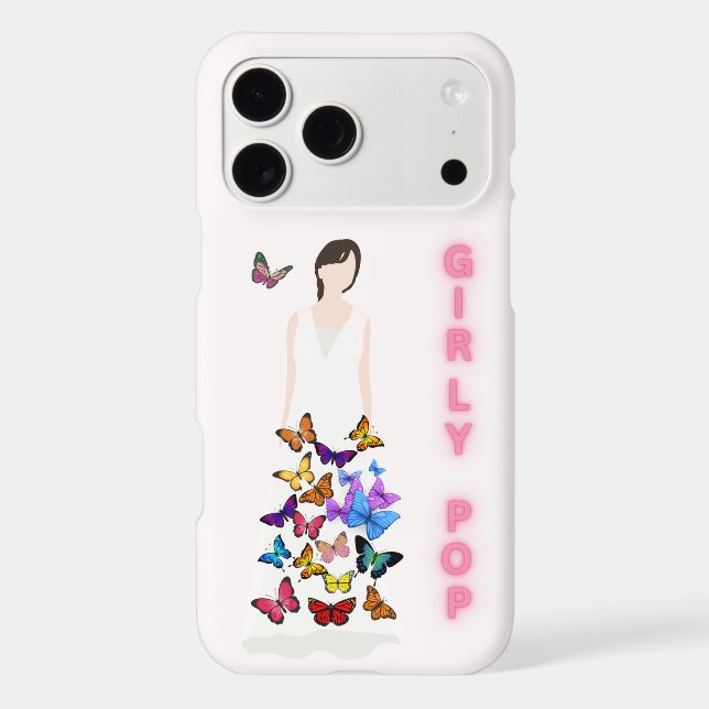 Girly pop butterfly phone case (Back)