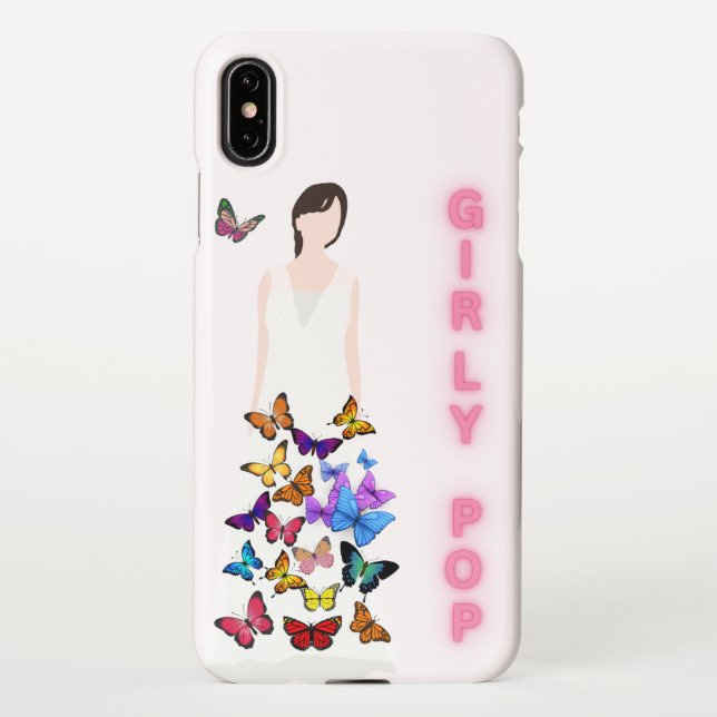 Girly pop butterfly phone case  (Back)