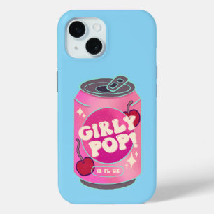 Girly Pop Cherry Soda Can Retro Y2K Pink iPhone 15 Case