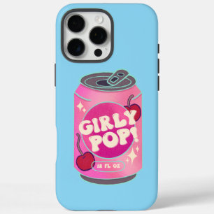 Girly Pop Cherry Soda Can Retro Y2K Pink iPhone 16 Pro Max Case