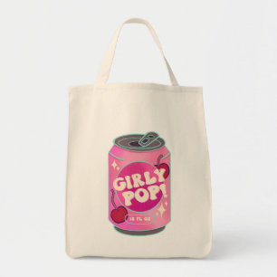 Girly Pop Cherry Soda Can Retro Y2K Pink Tote Bag
