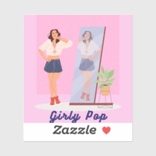 Girly pop stickers