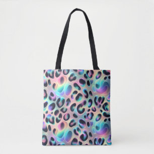 Girly Posh Leopard Print Opal Tote Bag