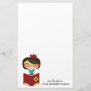 Girly Princess Bookworm Stationery