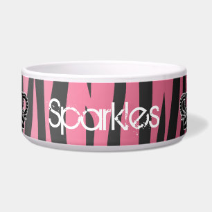 Girly princess pink and black zebra print