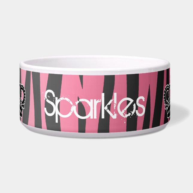 Girly princess pink and black zebra print (Front)