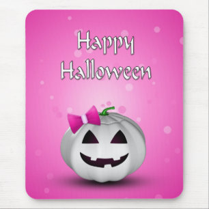 Girly Pumpkin Halloween - Mousepad