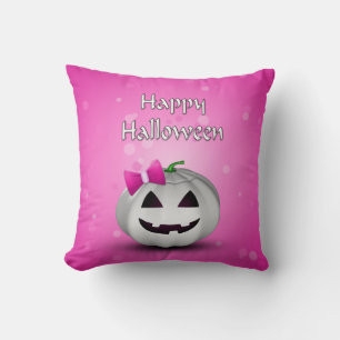Girly Pumpkin Halloween - Pillow