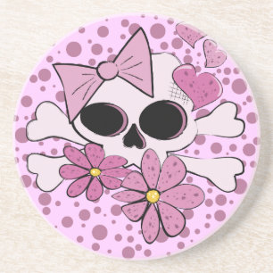 Girly Punk Skull Coaster