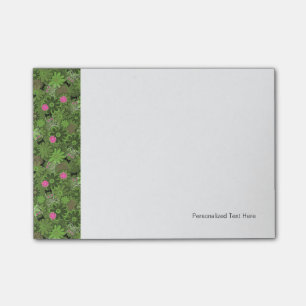 Girly Punk Skulls on Flower Camo background Post-it Notes