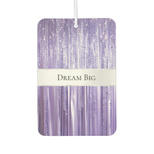 Girly Purple Glam Glitzy Tinsel Stripes  Car Air Freshener