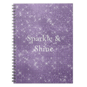 Girly Purple Glitzy Sparkle  Notebook
