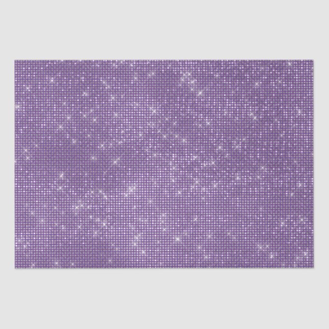 Girly Purple Glitzy Sparkle  Tissue Paper (Front)