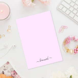 Girly Purple Monogram Modern Script Personalised Post-it Notes