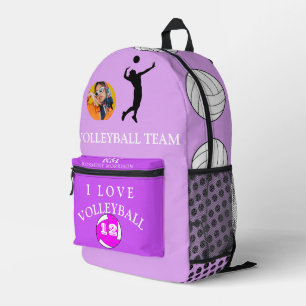 Girly Purple Photo Volleyball bag personalized