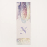 Girly purple pink glitter sparkle initial name