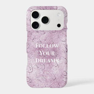 Girly Purple Silver Swirls