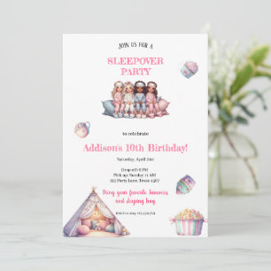 GIRLY PYJAMAS PARTY INVITATION