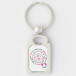 Girly quote Good taste in music bad taste in men Key Ring