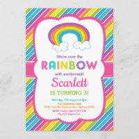 Girly Rainbow Birthday Party Colorful Rainbow