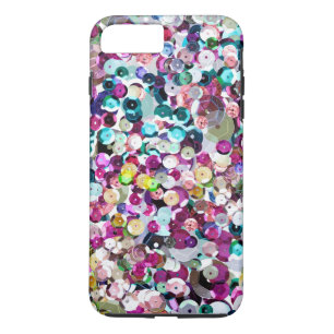 Girly Rainbow Faux Sequins Bling iPhone 8 Plus/7 Plus Case