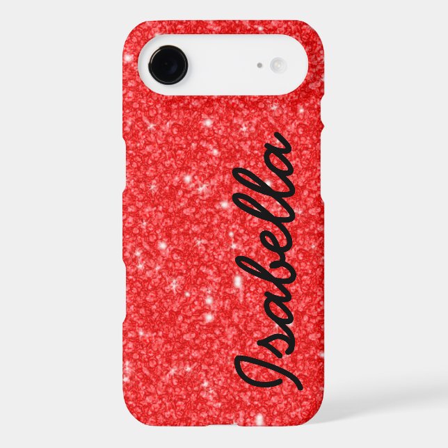 GIRLY RED GLITTER PRINTED PERSONALIZED Case-Mate SAMSUNG GALAXY CASE (Back)