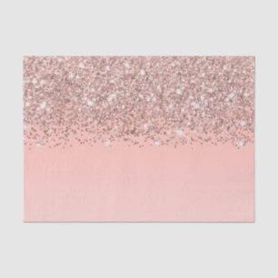 Girly Rose Gold Confetti Pink Gradient Ombre Tissue Paper