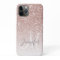 Girly Rose Gold Glitter Blush Monogram Name