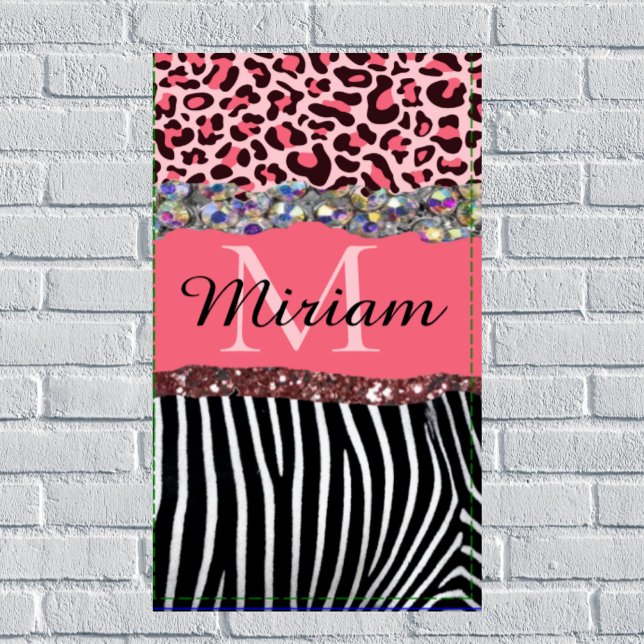 Girly Rose Gold Glitter Drips Blush Pink Leopard Bath Towel Set (Creator Uploaded)