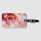 Girly Rose Gold Glitter Monogram Name