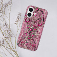 Girly Rustic Country Pink Stone Pink Denim
