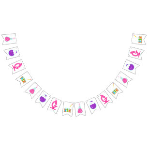 Girly Science Party Bunting