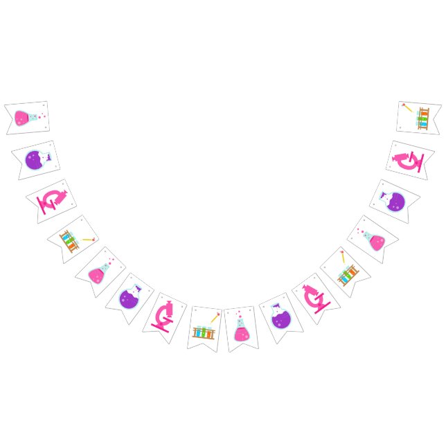 Girly Science Party Bunting (All)