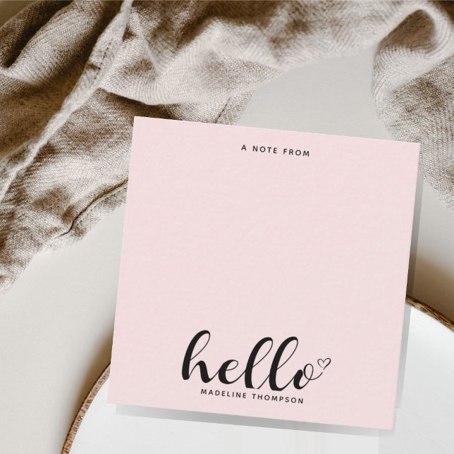 Girly Script Calligraphy Heart Blush Pink Card (Creator Uploaded)