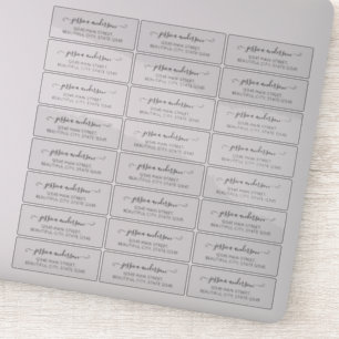 Girly Script Calligraphy Transparent Address Label