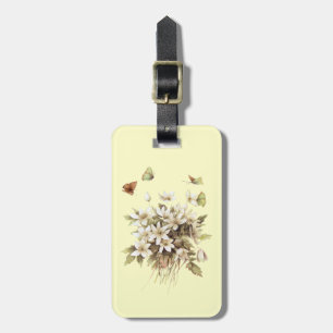 Girly shabby chic French Country floral wildflower Luggage Tag