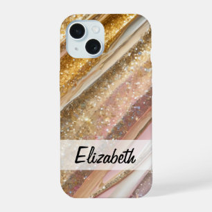 Girly Shimmering Pastel Glitter iPhone 15 Case